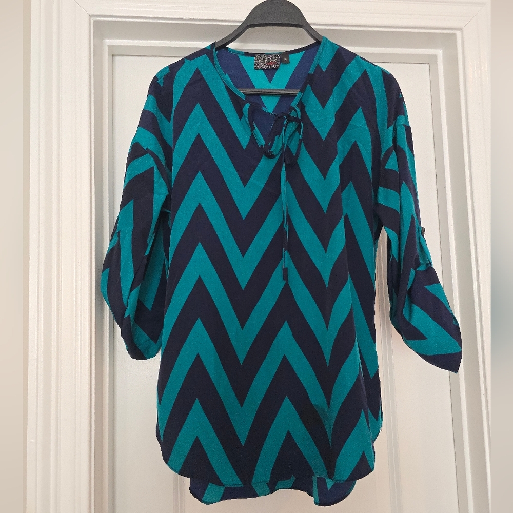 Chevron patterned blouse